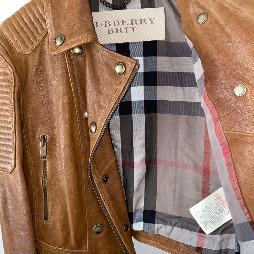 Burberry Brit Iconic Loseley Quilted Leather Jacket - Brown - Picture 2 of 16
